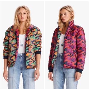 Mother Two Faced Reversible Camouflage Puffer Jacket